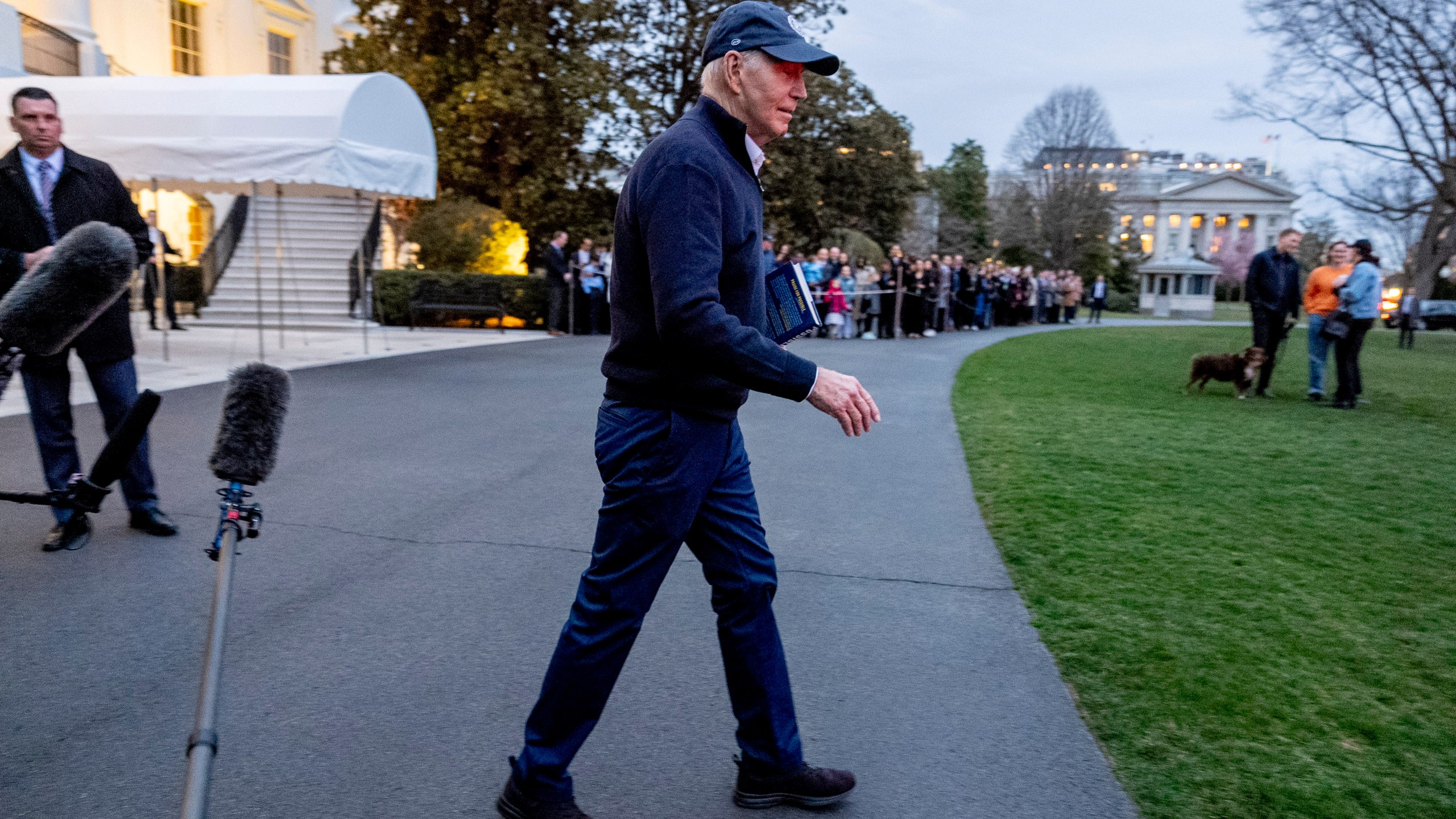 President Joe Biden walks towards Marine One on the South Lawn of the White House in Washington, Friday, March 1, 2024, to travel to Camp David, Md., for the weekend. (AP Photo/Andrew Harnik)