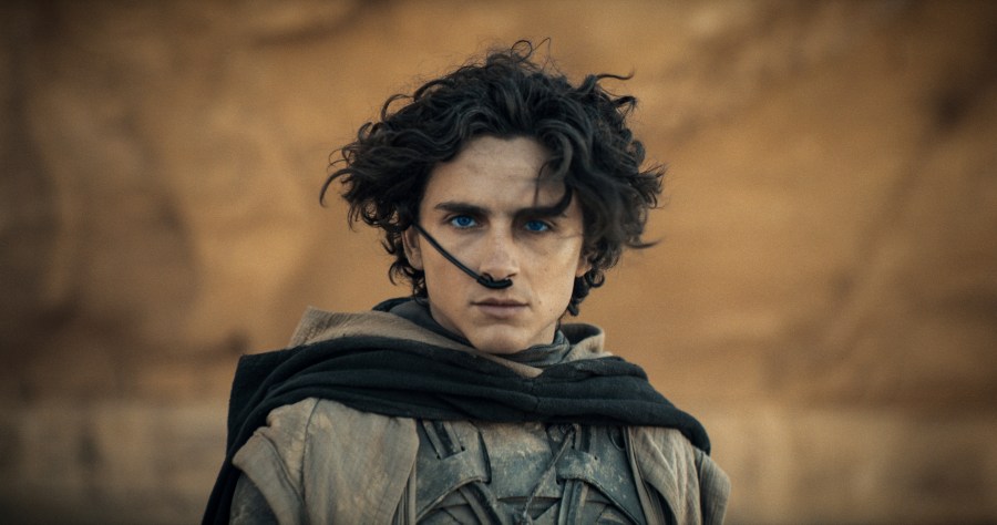 A picture of Timothee Chalamet in the film version of "Dune."