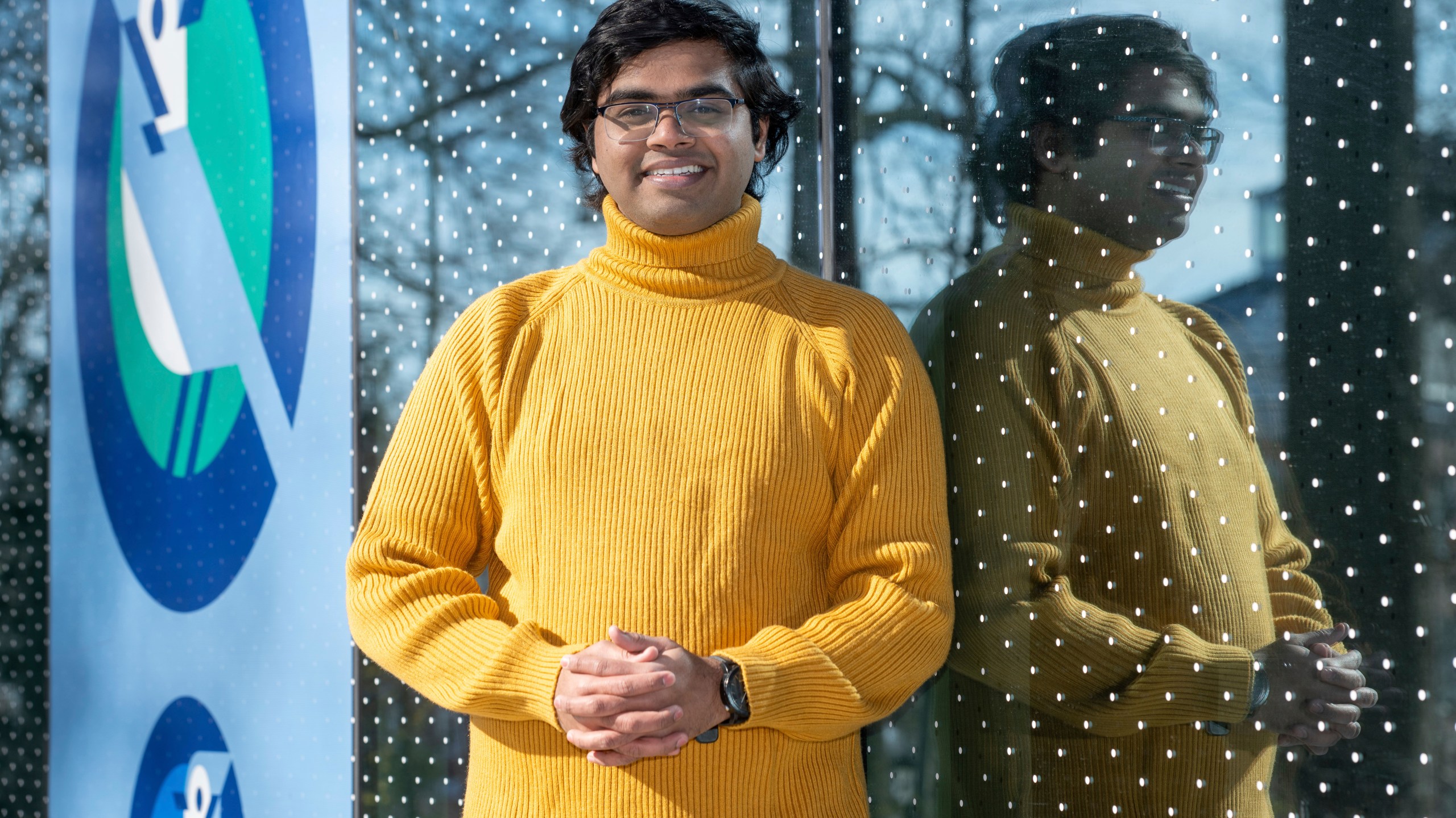 Pranay Karkale, a first-year graduate student at Johns Hopkins University from Nashik, India, stands at the university's campus in Baltimore on Sunday, Feb. 18, 2024. Karkale is working toward his Master of Science in engineering management. (AP Photo/Steve Ruark)