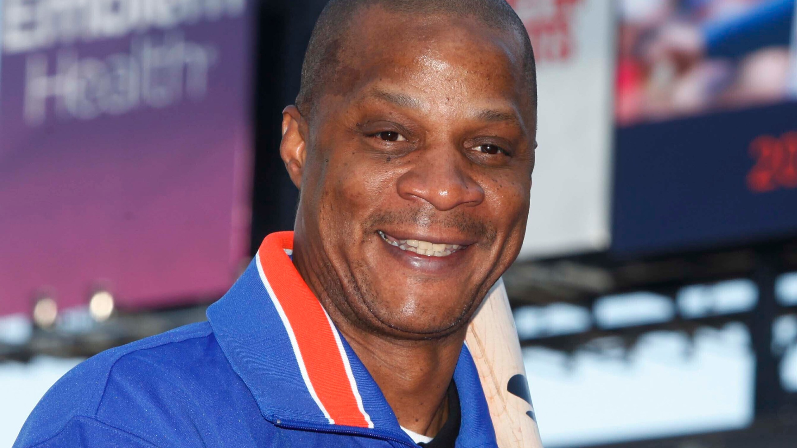 FILE - Former New York Mets baseball player Darryl Strawberry poses at Citi Field in New York Aug. 1, 2010. Former New York Mets and Yankees star Darryl Strawberry is recovering from a heart attack and is at SSM Health St. Joseph Hospital. Mets spokesman Jay Horwitz said Tuesday, March 12, 2024, that Strawberry was stricken Monday, a day before the eight-time All-Star's 62nd birthday. (AP Photo/Seth Wenig, File)