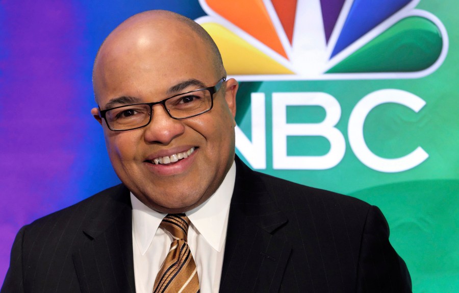 FILE - Mike Tirico attends the NBC Universal mid-season press day at the Four Seasons, March 2, 2017, in New York. Singer Kelly Clarkson and NFL legend Peyton Manning are expected to join Tirico to host the opening ceremony of NBC Universal's upcoming Paris Olympics coverage, the network announced Tuesday, March 12, 2024. (Photo by Charles Sykes/Invision/AP, File)