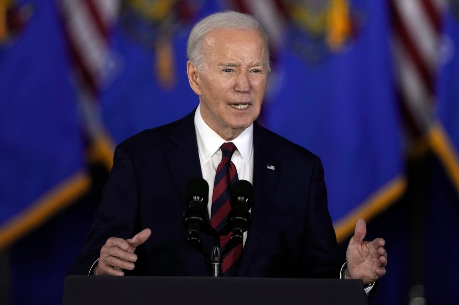 President Joe Biden speaks at the Pieper-Hillside Boys & Girls Club Wednesday, March 13, 2024, in Milwaukee. (AP Photo/Morry Gash)