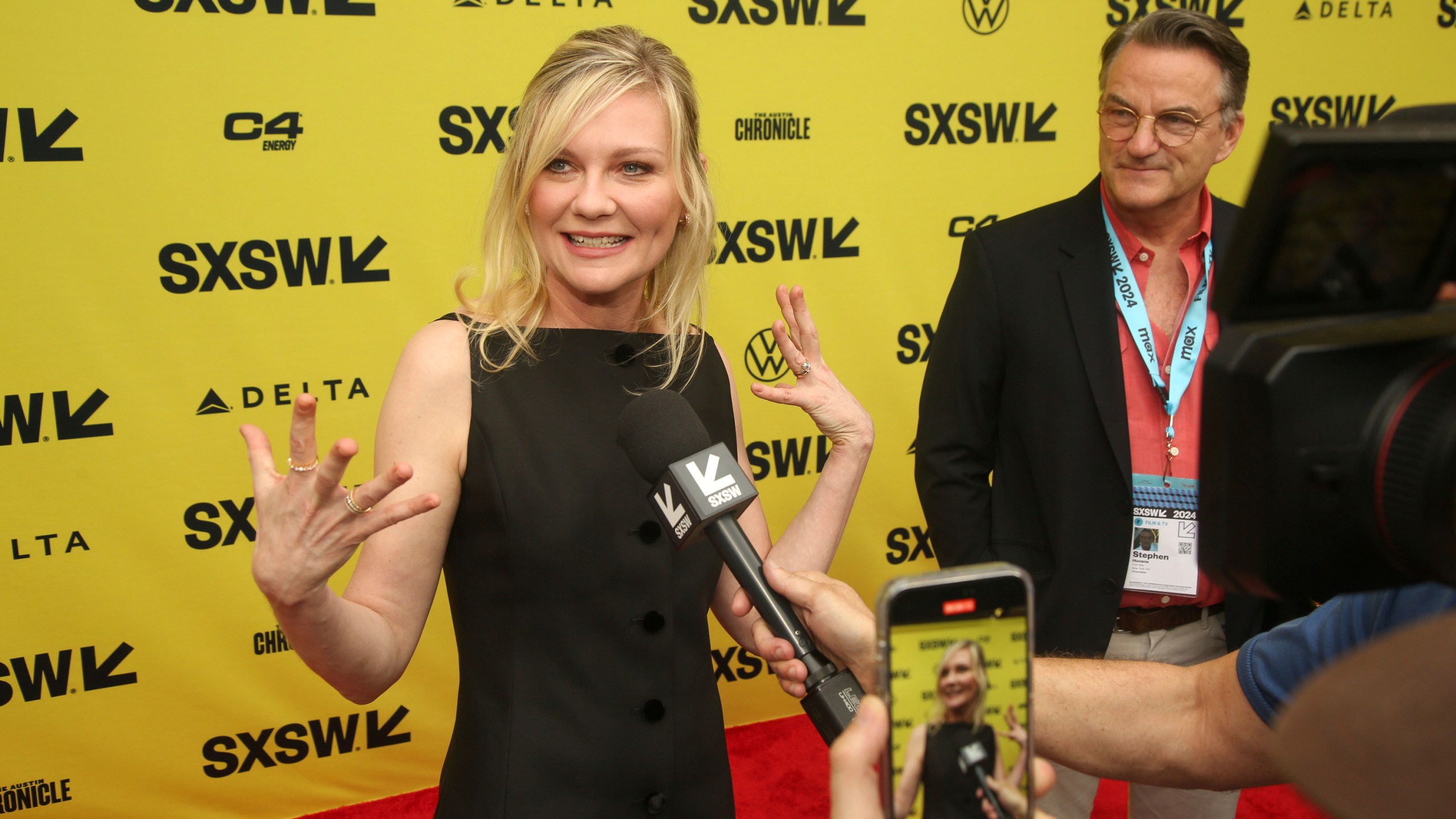 Kirsten Dunst arrives for the world premiere of "Civil War," at the Paramount Theatre during the South by Southwest Film Festival, Thursday, March 14, 2024, in Austin, Texas. (Photo by Jack Plunkett/Invision/AP)