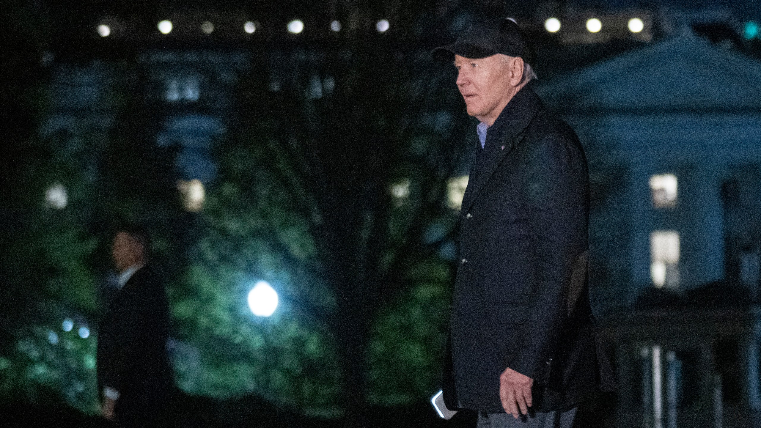 President Joe Biden arrives at the White House from a campaign trip to Michigan, Thursday, March 14, 2024, in Washington. (AP Photo/Manuel Balce Ceneta)