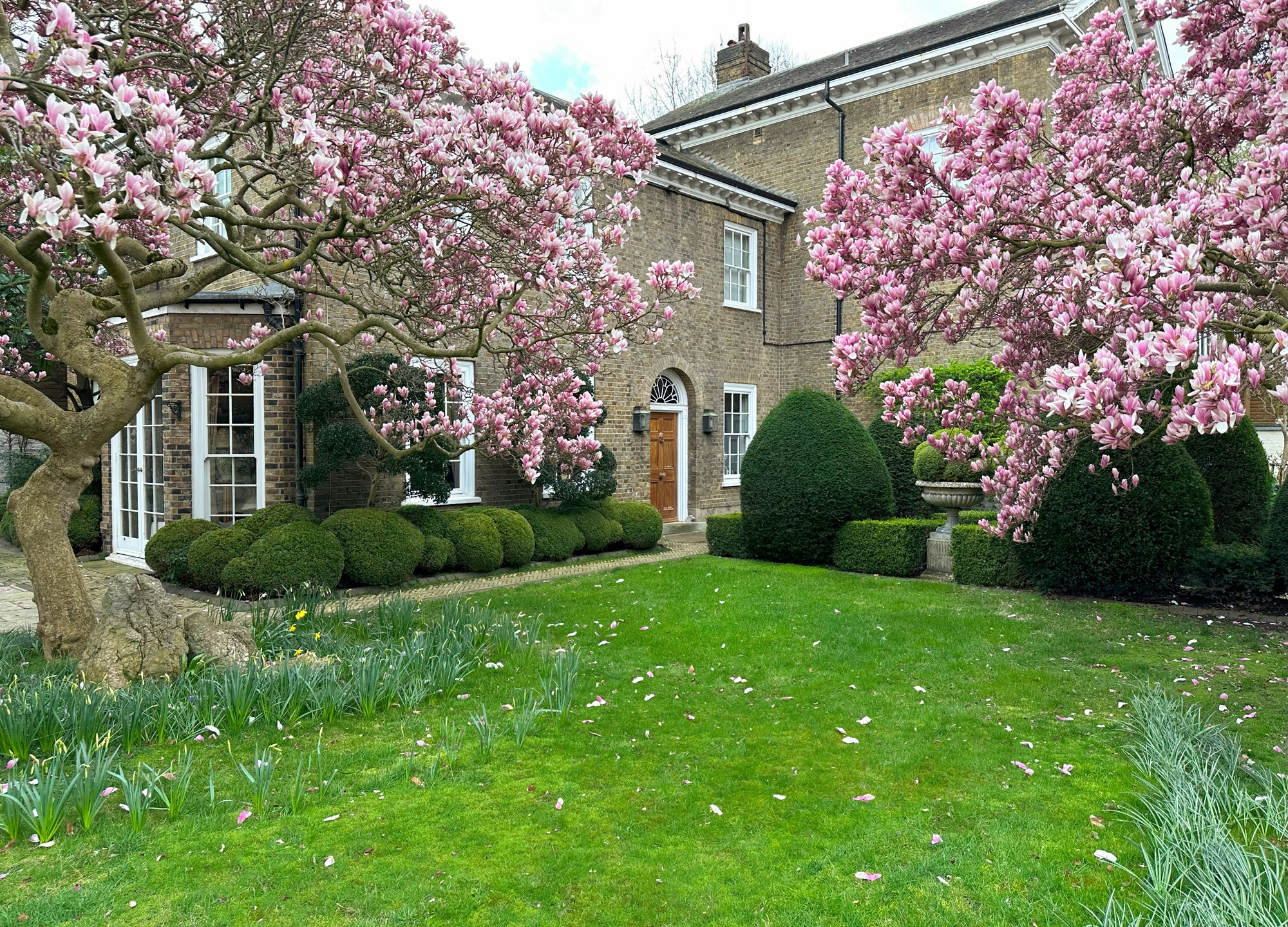 This undated handout image shows the house known as the Garden Lodge in London, where rock star Freddie Mercury's lived the final decade of his life. The mansion that was Freddie Mercury's sanctuary in London is on sale for the first time in nearly 45 years. (Barney Hindle via AP)