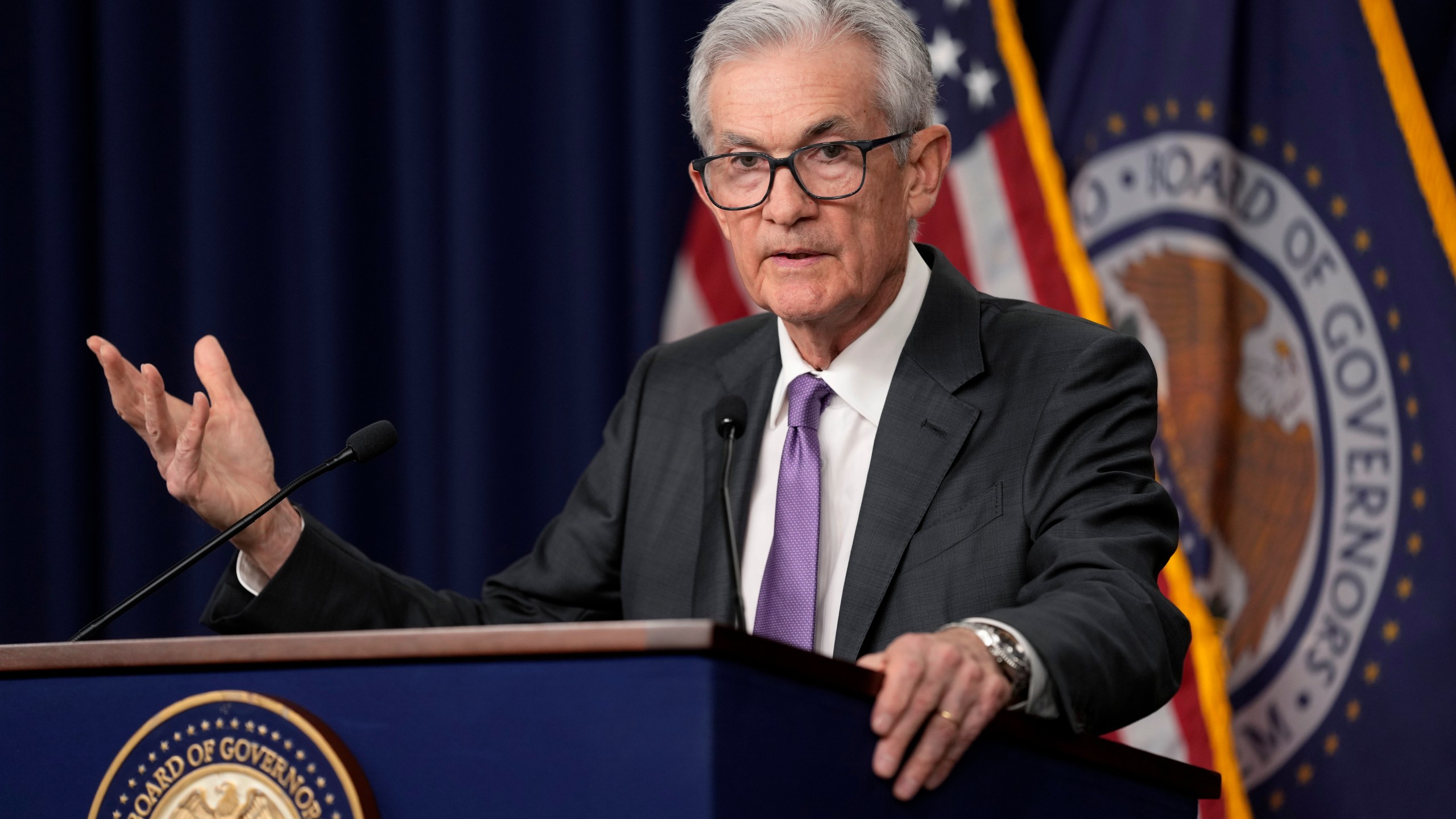 Federal Reserve Board Chair Jerome Powell speaks during a news conference the Federal Reserve in Washington, Wednesday, March 20, 2024. (AP Photo/Susan Walsh)