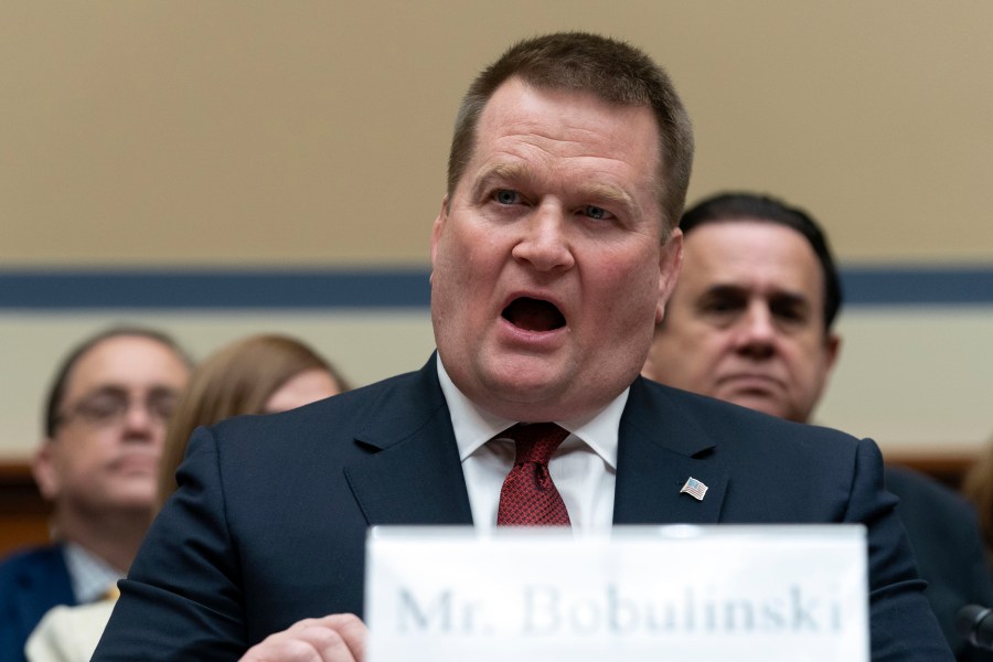 Tony Bobulinski testifies before the House Oversight and Accountability Committee on Capitol Hill in Washington, Wednesday, March 20, 2024. (AP Photo/Jose Luis Magana)