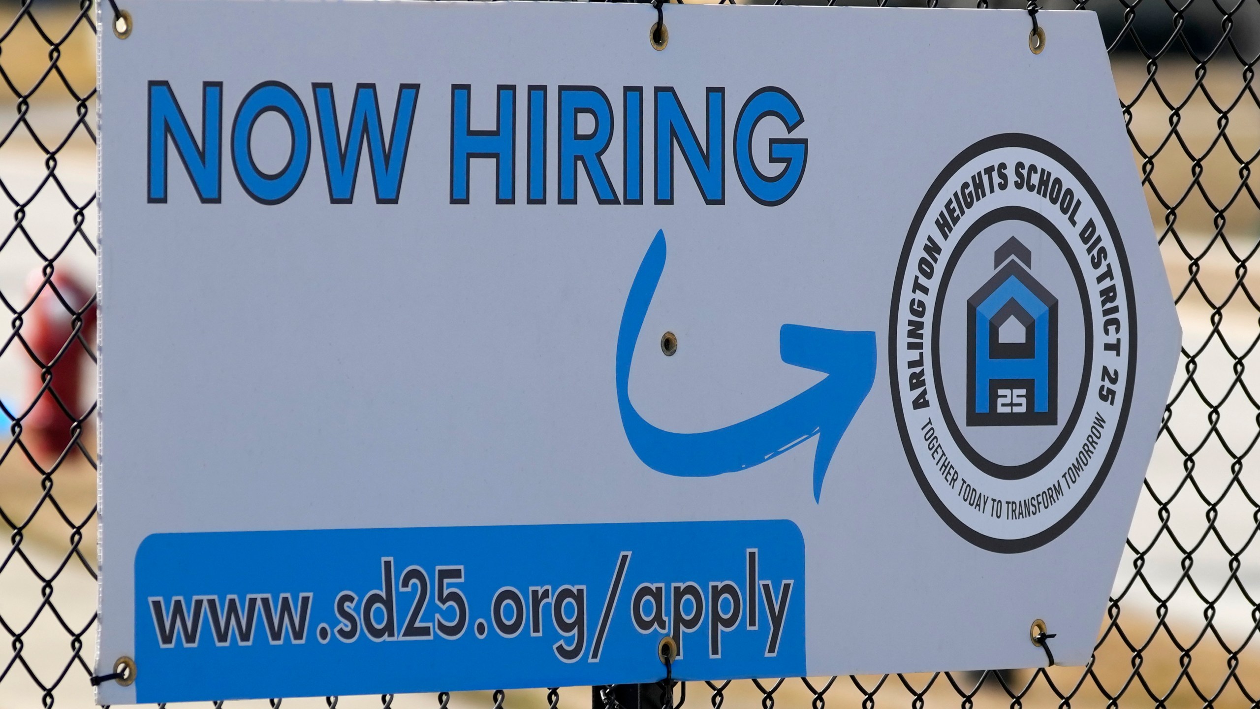 A hiring sign is displayed in Arlington Heights, Ill., Monday, Feb. 26, 2024. On Thursday, March 21, 2024, Freddie Mac reports on this week's average U.S. mortgage rates. (AP Photo/Nam Y. Huh)
