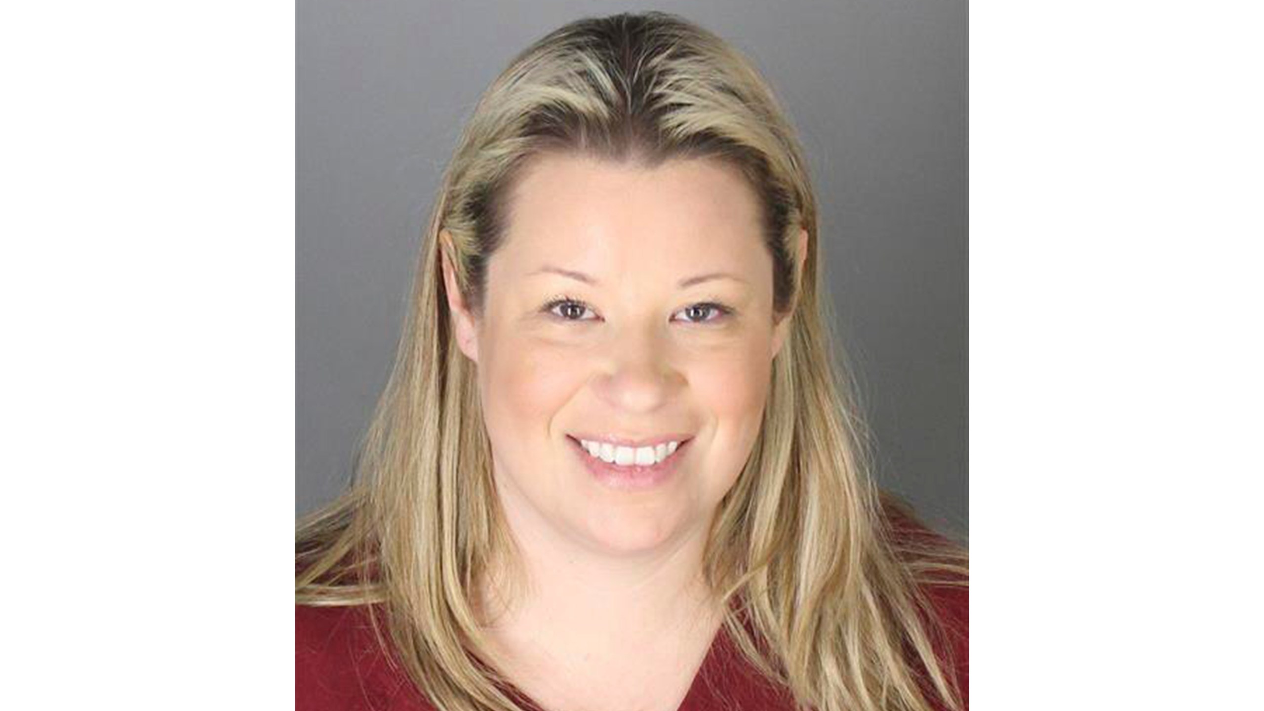 This photo released by the Oakland County Jail, shows Stefanie Lambert. Lambert, an attorney facing criminal charges for illegally accessing Michigan voting machines, appeared in court Thursday, March 21, 2024, in Oakland County, Mich. (Oakland County Jail via AP)