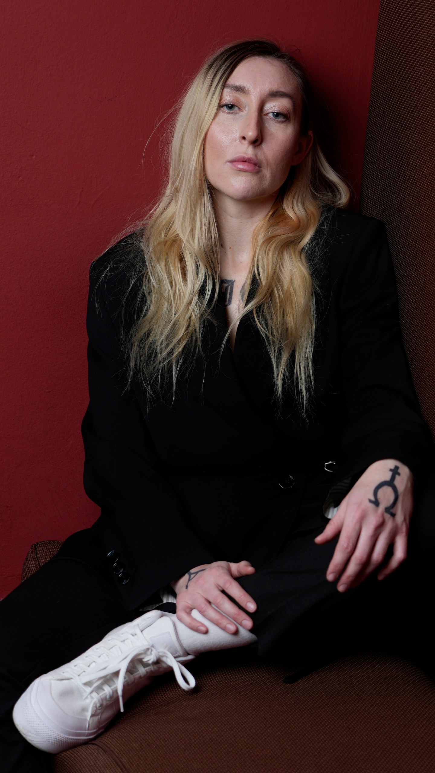 Singer/songwriter Kristin Hayter poses for a portrait before a concert at The Masonic Lodge at Hollywood Forever, Friday, Feb. 16, 2024, in Los Angeles. (AP Photo/Chris Pizzello)