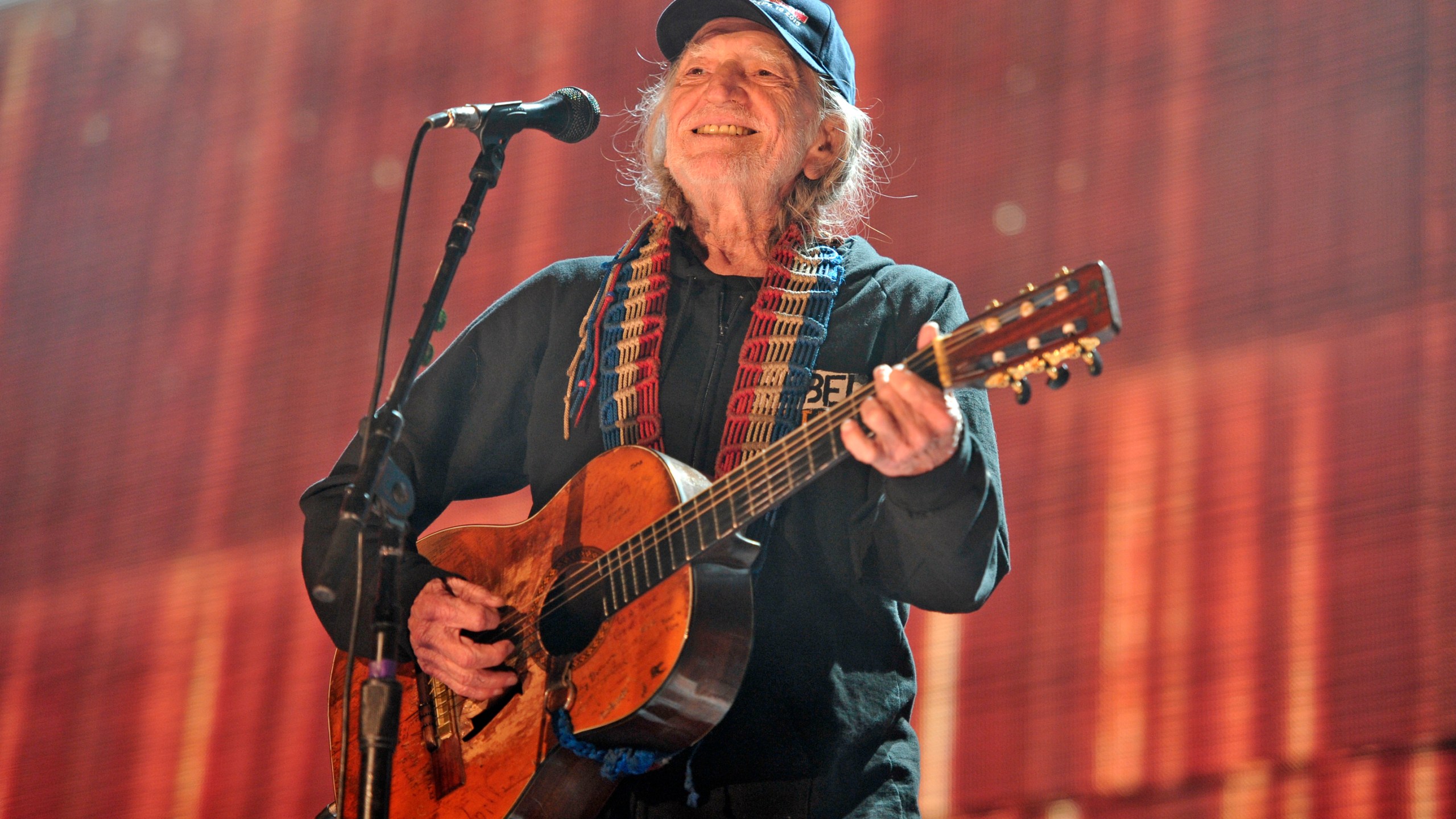 FILE - Willie Nelson performs at Farm Aid 30 in Chicago on Sept. 19, 2015. Nelson’s Fourth of July Picnic will be held at Freedom Mortgage Pavilion in Camden, N. J. (Photo by Rob Grabowski/Invision/AP, File)