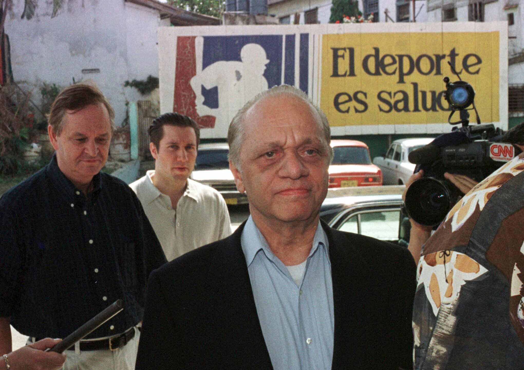 FILE - Peter Angelos, owner of the Baltimore Orioles, arrives Sunday Jan.17, 1999, at the Latino Americano baseball stadium in Havana, Cuba, to watch a baseball game between the Cuban teams Industriales and Santa Clara. Peter Angelos, owner of a Baltimore Orioles team that endured long losing stretches and shrewd proprietor of a law firm that won high-profile cases against industry titans, died Saturday, March 23, 2024. He was 94.(AP Photo/Jorge Rey, File)