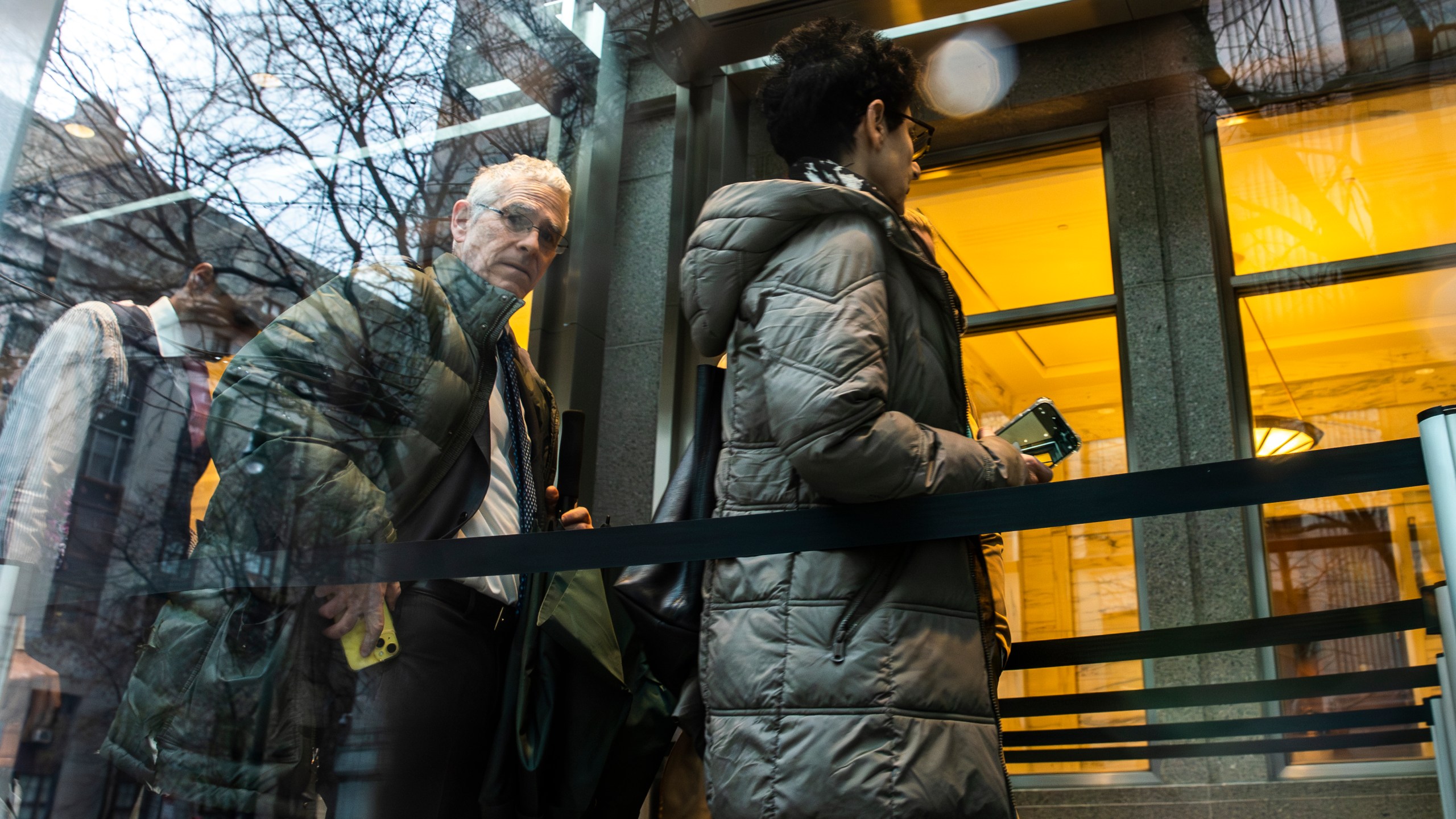 Barbara Fried and Joseph Bankman, parents of FTX founder Sam Bankman-Fried, arrive at Manhattan Federal Court, Thursday, March. 28, 2024, in New York. (AP Photo/Eduardo Munoz Alvarez)