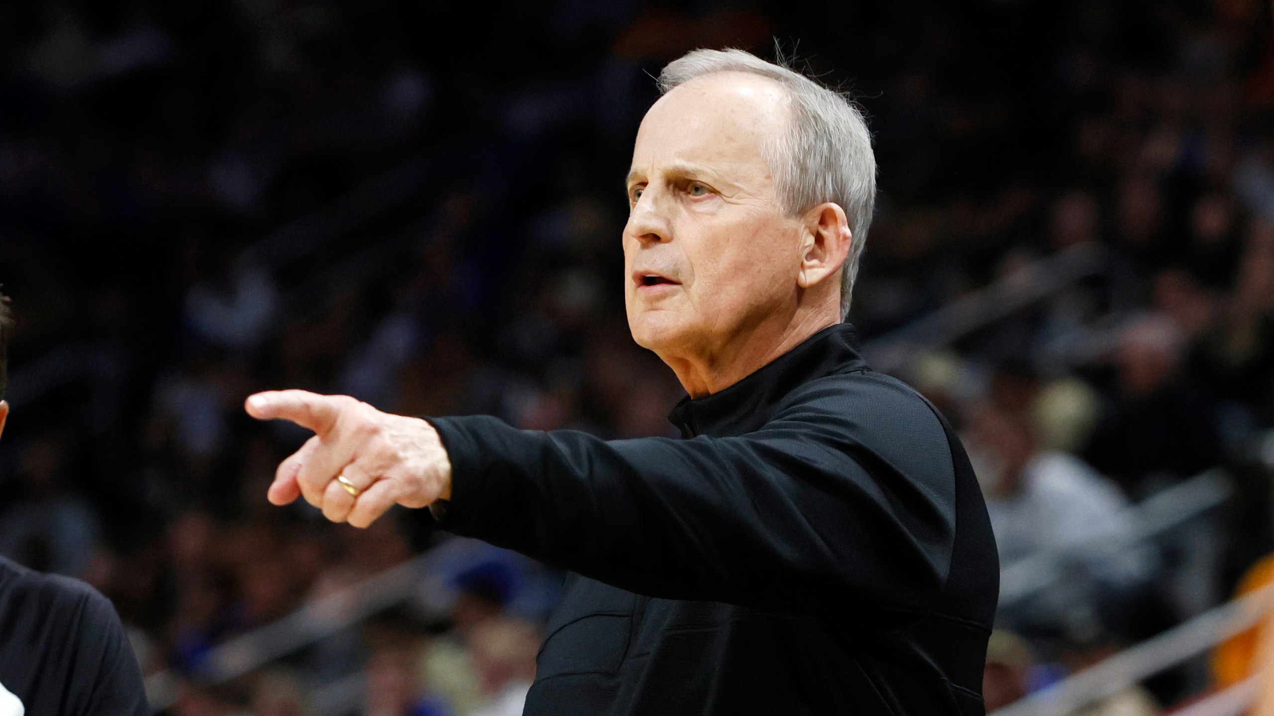 Tennessee head coach Rick Barnes watches from the sidline during the first half of a Sweet 16 college basketball game against Creighton in the NCAA Tournament, Friday, March 29, 2024, in Detroit. (AP Photo/Duane Burleson)