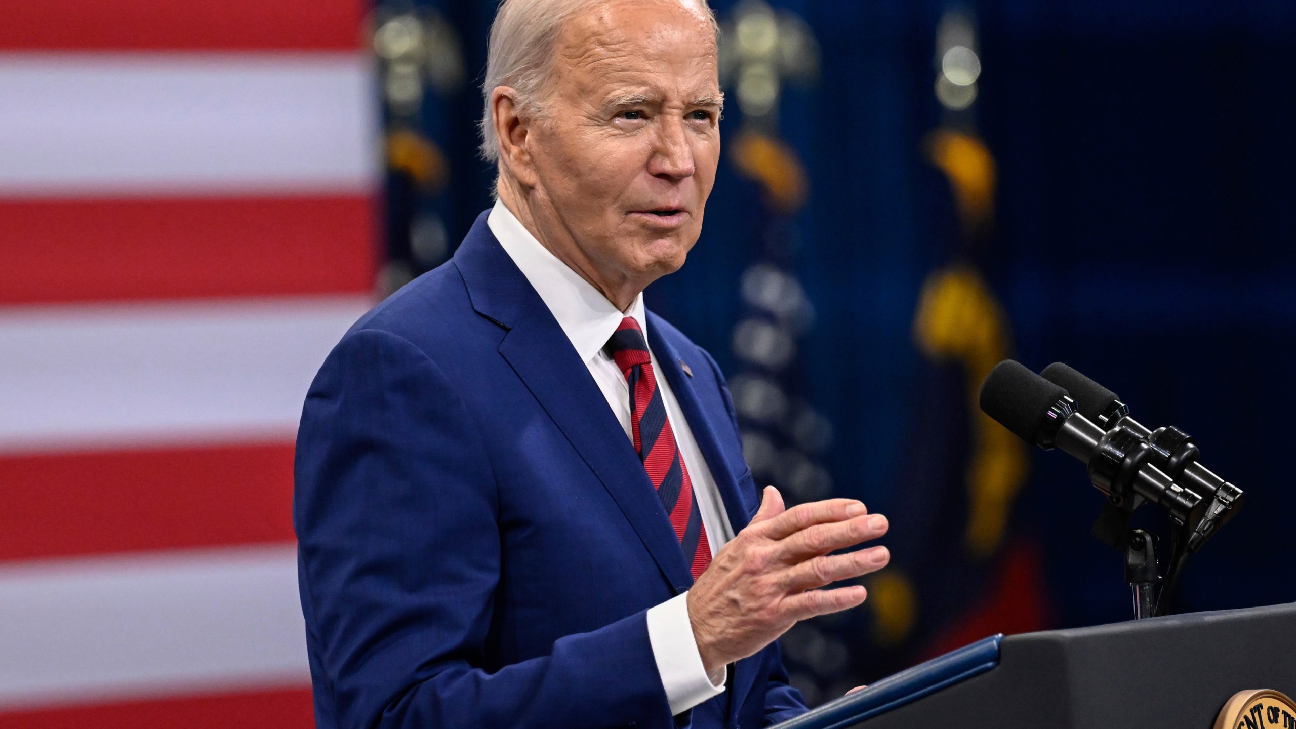 FILE - President Joe Biden speaks at an event in Raleigh, N.C., March. 26, 2024. (AP Photo/Matt Kelley, File)