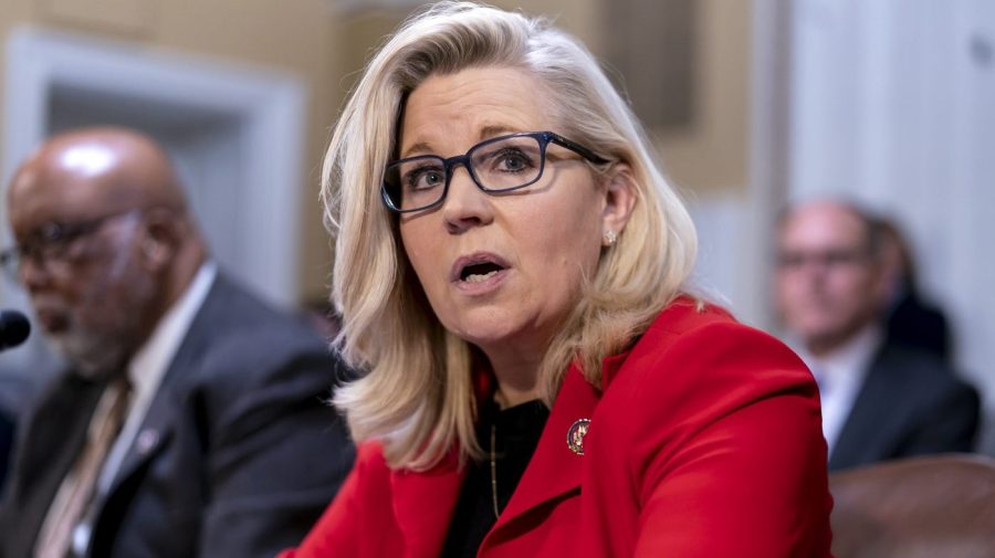 Former Rep. Liz Cheney (R-Wyo.), testifies before the House Rules Committee.