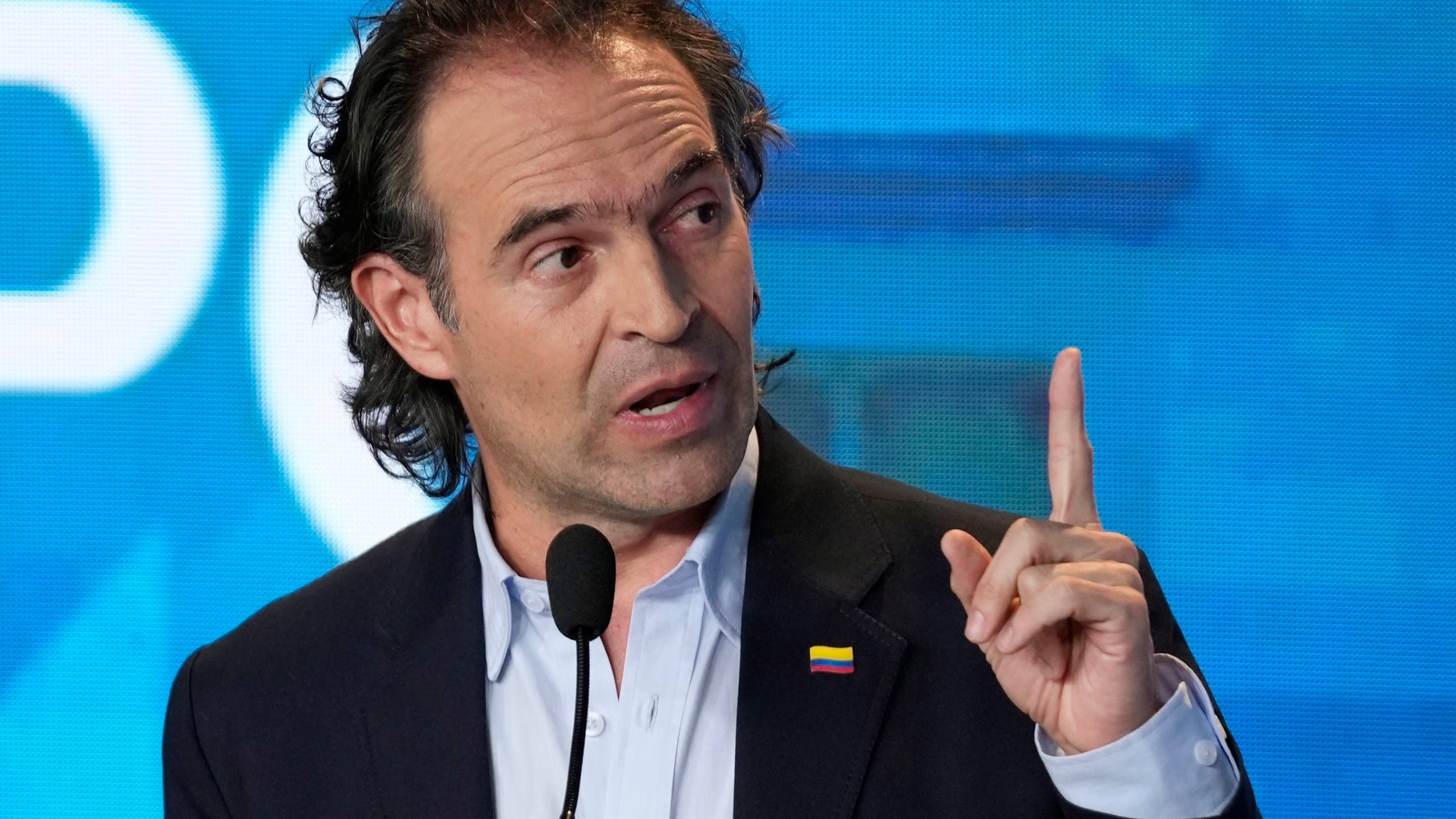 FILE - Federico Gutierrez, presidential candidate representing the Team for Colombia coalition, talks during a presidential debate at the El Tiempo newspaper building in Bogota, Colombia, May 23, 2022. On Monday, April 1, 2024, Gutierrez, the mayor of Colombia’s second largest city Medellín, issued a six-month ban on prostitution in some of the city’s most famous neighborhoods, arguing that it is a necessary step to prevent the sexual exploitation of children. (AP Photo/Fernando Vergara, File)