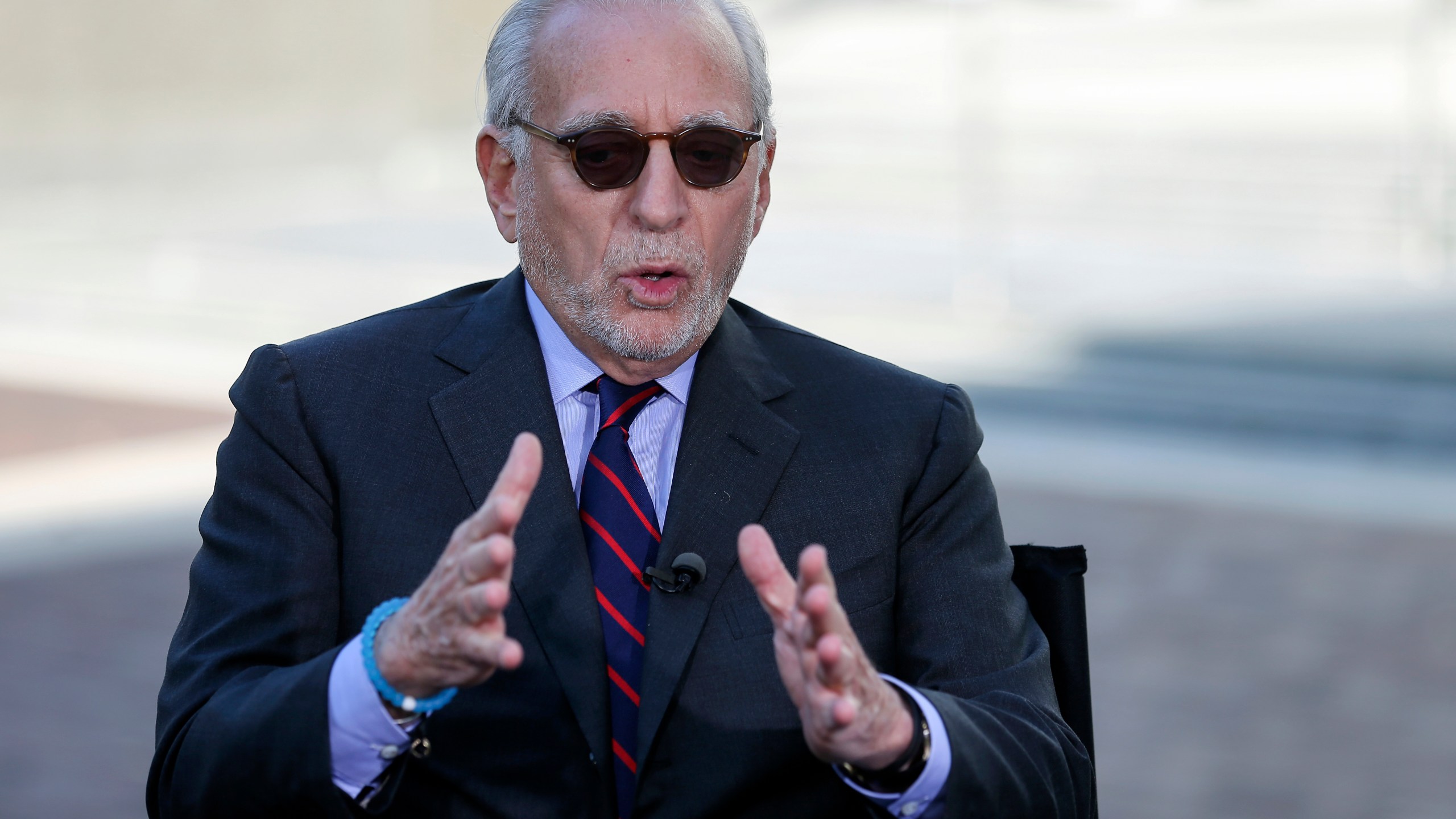 FILE- Nelson Peltz is interviewed on Oct. 10, 2017 in Cincinnati. During the Disney company's annual shareholder meeting Wednesday, April 3, 2024, investors will decide whether to back Disney chief executive Bob Iger, or grant two board seats to activist investor Peltz and his Trian Partners. (Kareem Elgazzar/The Cincinnati Enquirer via AP, File)