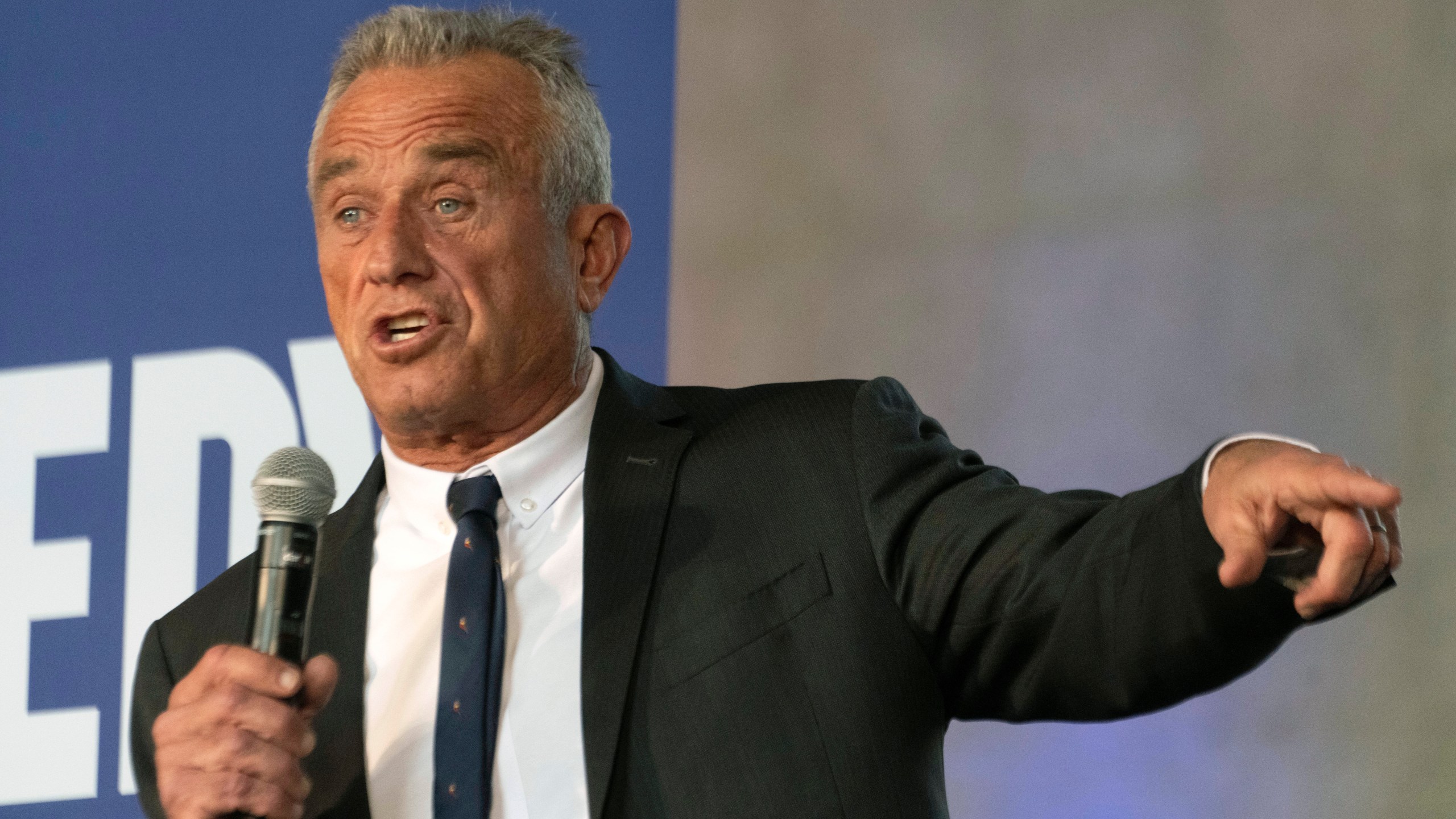 Independent presidential candidate Robert F. Kennedy, Jr. speaks to supporters during a campaign event, Saturday, March 30, 2024, in Los Angeles. (AP Photo/Richard Vogel)