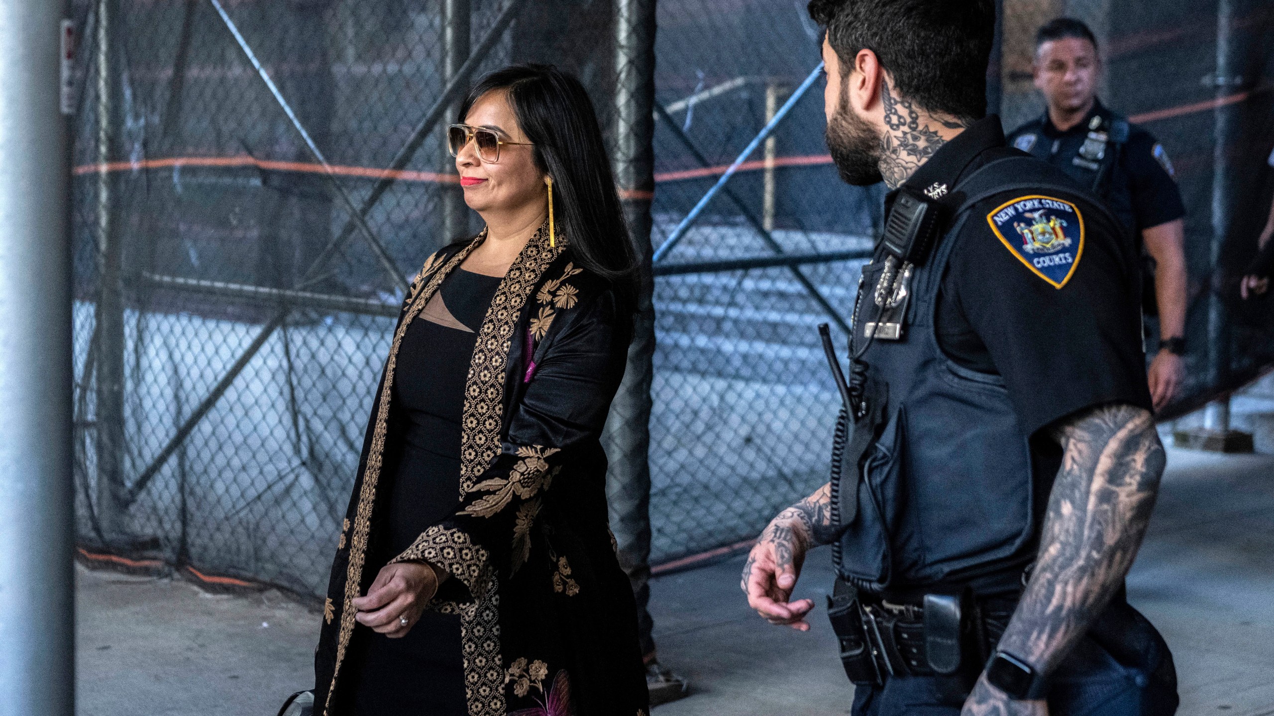 Priya Chaudhry, Jonathan Majors lawyer, leaves Criminal Court after Majors' sentencing in Manhattan on Monday April 8, 2024 in New York. (AP Photo/Brittainy Newman)