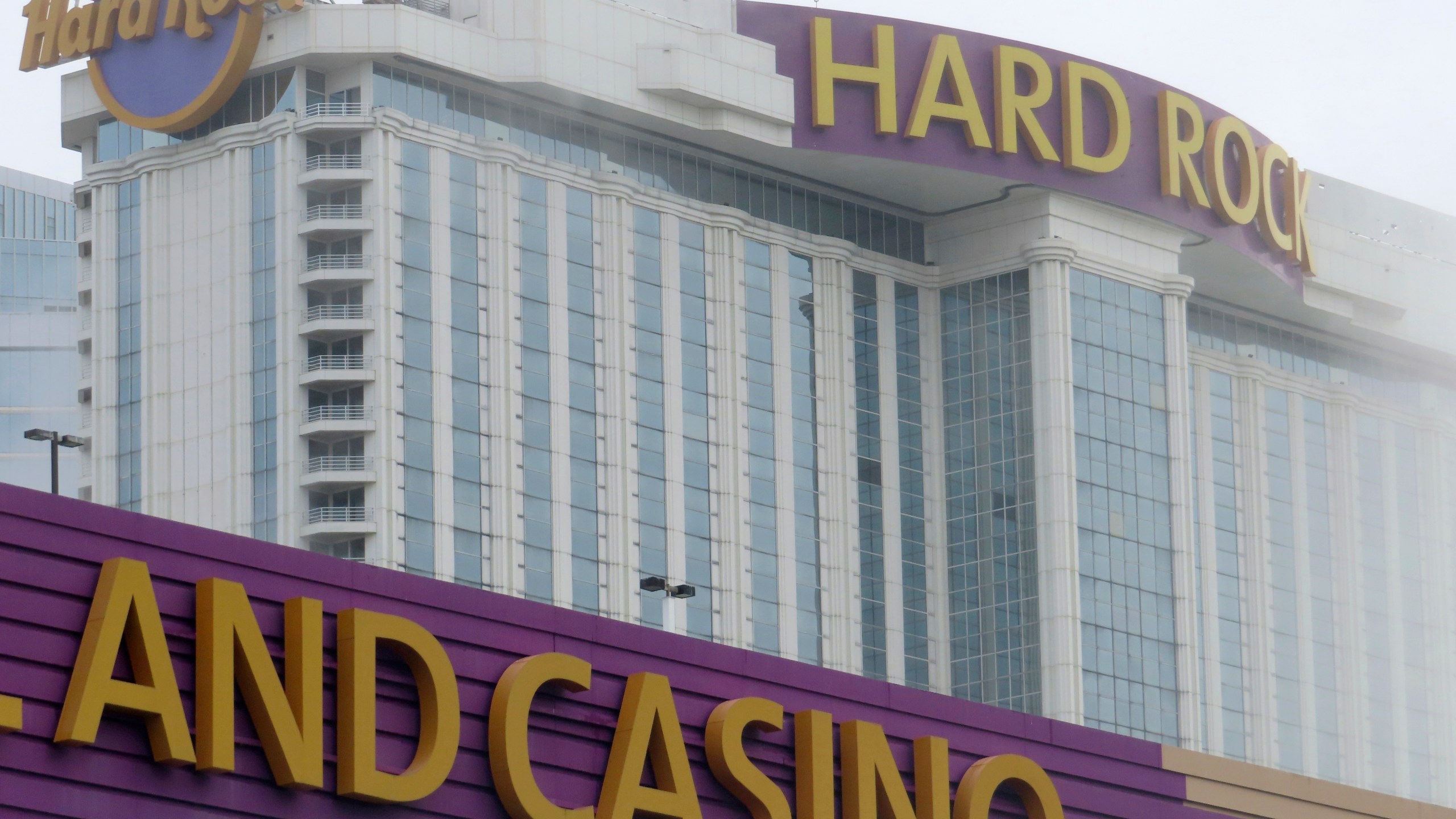 This Dec. 28, 2023, photo shows the exterior of the Hard Rock casino in Atlantic City, N.J. Figures released by New Jersey gambling regulators on April 8, 2024, show Atlantic City's nine casinos collectively reported a gross operating profit of $744.7 million in 2023, a decline of 1.6% from 2022. (AP Photo/Wayne Parry)