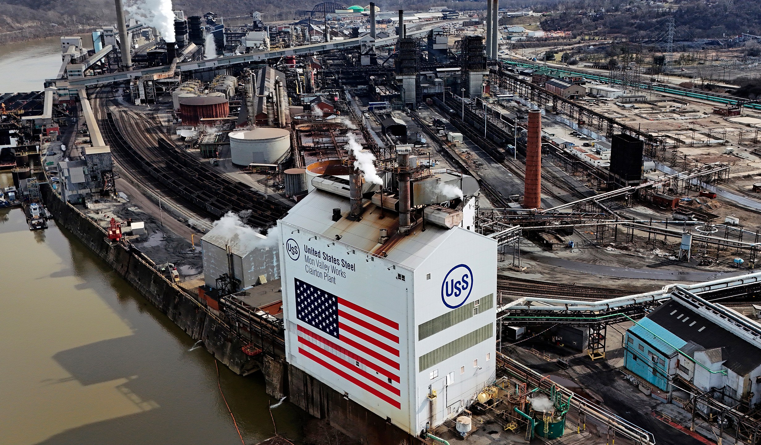 FILE - U.S. Steel's Mon Valley Works Clairton Plant in Clairton, Pa., is shown on Monday, Feb. 26, 2024. U.S. Steel shareholders overwhelmingly approved the firm's sale Friday, Apri 12, 2024, to Nippon Steel of Japan for $14.1 billion in cash, voicing unequivocal support for a combination that has drawn opposition from the Biden administration on economic and national security grounds. (AP Photo/Gene J. Puskar, File)