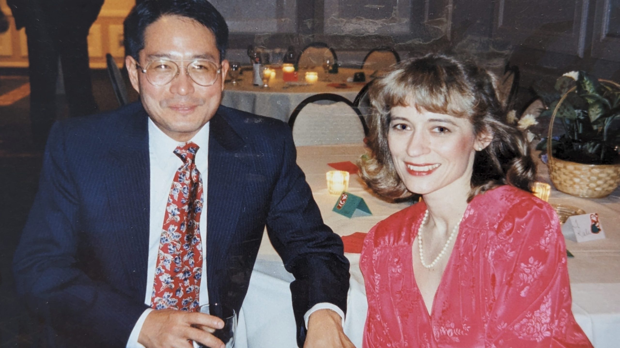 This undated photo provided by Rod Azama shows Azama with his wife Susan Azama at a party in Md. Eight states and Washington D.C. allow physician-assisted death for certain terminally ill patients, like Susan Azuma, but only for their own residents. Vermont and Oregon permit any qualifying American to travel to their state for the practice, so the Maryland resident traveled to Oregon. (Rod Azama via AP)