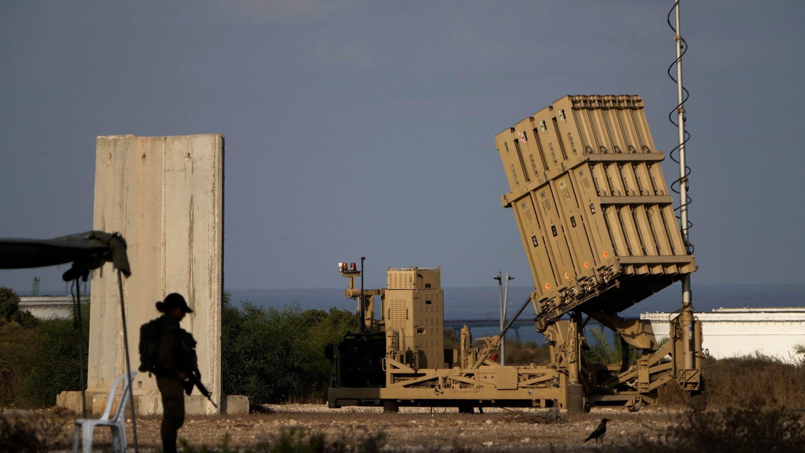 FILE - A battery of Israel's Iron Dome defense missile system, deployed to intercept rockets, sits in Ashkelon, southern Israel, Aug. 7, 2022. An incoming attack by Iranian drones and ballistic missiles Sunday, April 14, 2024, poses the latest challenge to Israel’s air defense system, which already has been working overtime to cope with incoming rocket, drone and missile attacks throughout the six-month war against Hamas. (AP Photo/Ariel Schalit, File)