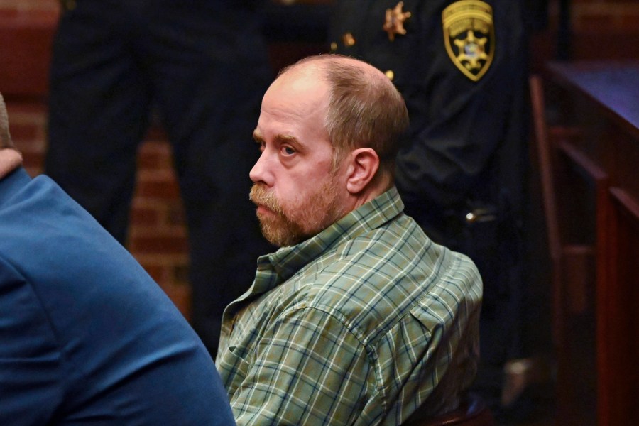 FILE - Craig N. Ross Jr. is arraigned before Judge James A. Murphy III on charges related to the kidnapping of a 9-year-old from Moreau Lake State Park, Nov. 17, 2023, at Saratoga County Court in Ballston Spa, N.Y. Ross was sentenced Wednesday, April 17, 2024, to 47 years to life in prison for kidnapping and sexually assaulting a 9-year-old girl who went missing from a state park in upstate New York last year. (Will Waldron/The Albany Times Union via AP, File)