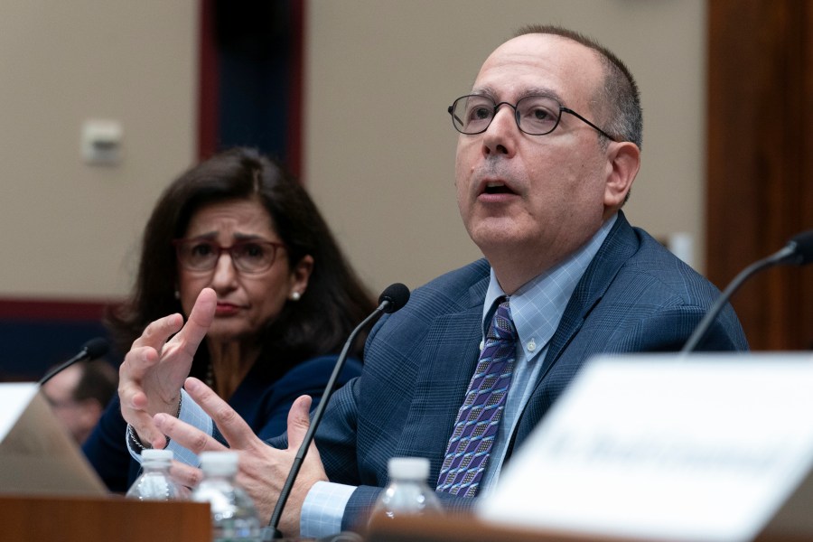 Professor David Schizer, Dean Emeritus and Harvey R. Miller Professor of Law & Economics, Columbia Law School, testifies before the House Committee on Education and the Workforce hearing on "Columbia in Crisis: Columbia University's Response to Antisemitism" on Capitol Hill in Washington, Wednesday, April 17, 2024. (AP Photo/Jose Luis Magana)