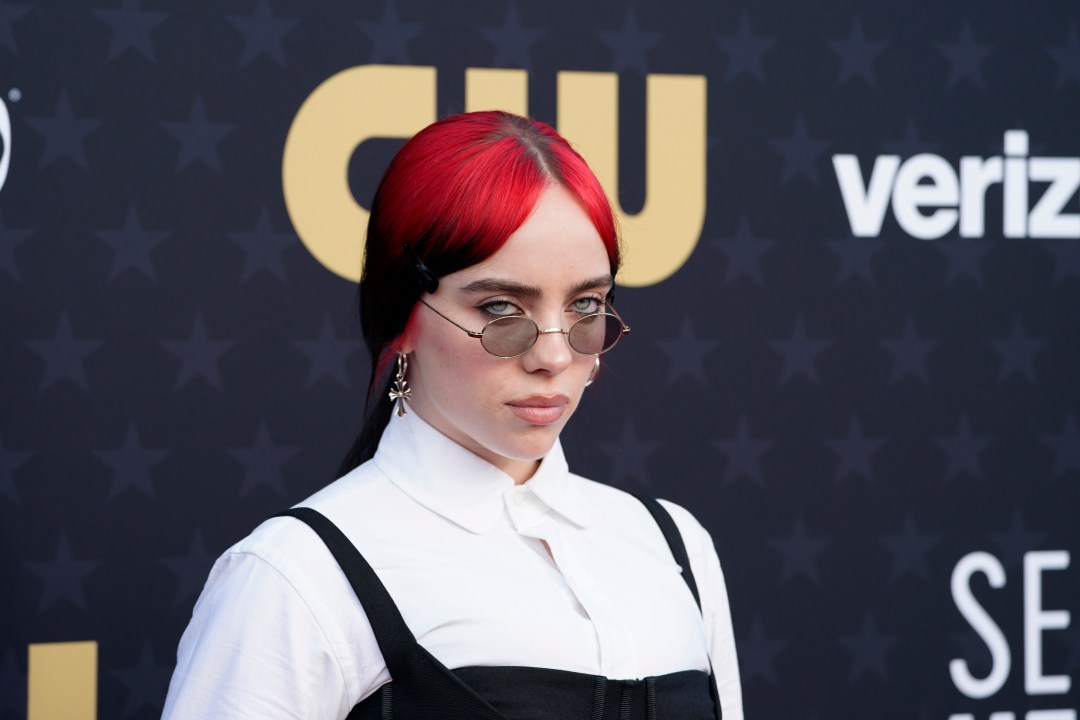 FILE - Billie Eilish arrives at the 29th Critics Choice Awards on Sunday, Jan. 14, 2024, at the Barker Hangar in Santa Monica, Calif. Eilish will embark on a worldwide arena tour this fall. It kicks off in Quebec City in Canada on Sept. 29 and concluding in Dublin on July 27, 2025.(Photo by Jordan Strauss/Invision/AP, File)