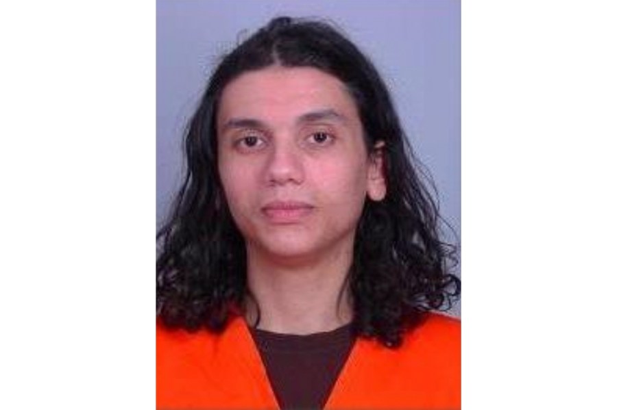 This image provided by the Sherburne County Jail in Elk River, Minn., shows Abelhamid Al-Madioum, a Minnesota man who once fought for the Islamic State group in Syria. Al-Madioum, who has been cooperating with federal authorities and now expresses remorse for joining a “death cult”, will learn Wednesday, May 1, 2024, how much prison time he faces. Al-Madioum was brought to the U.S. in 2020 and pleaded guilty in 2021 to providing material support to a designated terrorist organization. (Sherburne County Jail via AP)