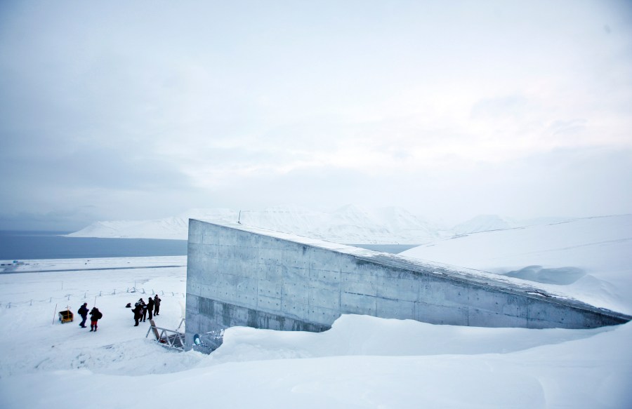 A seed vault in Norway is pictured.