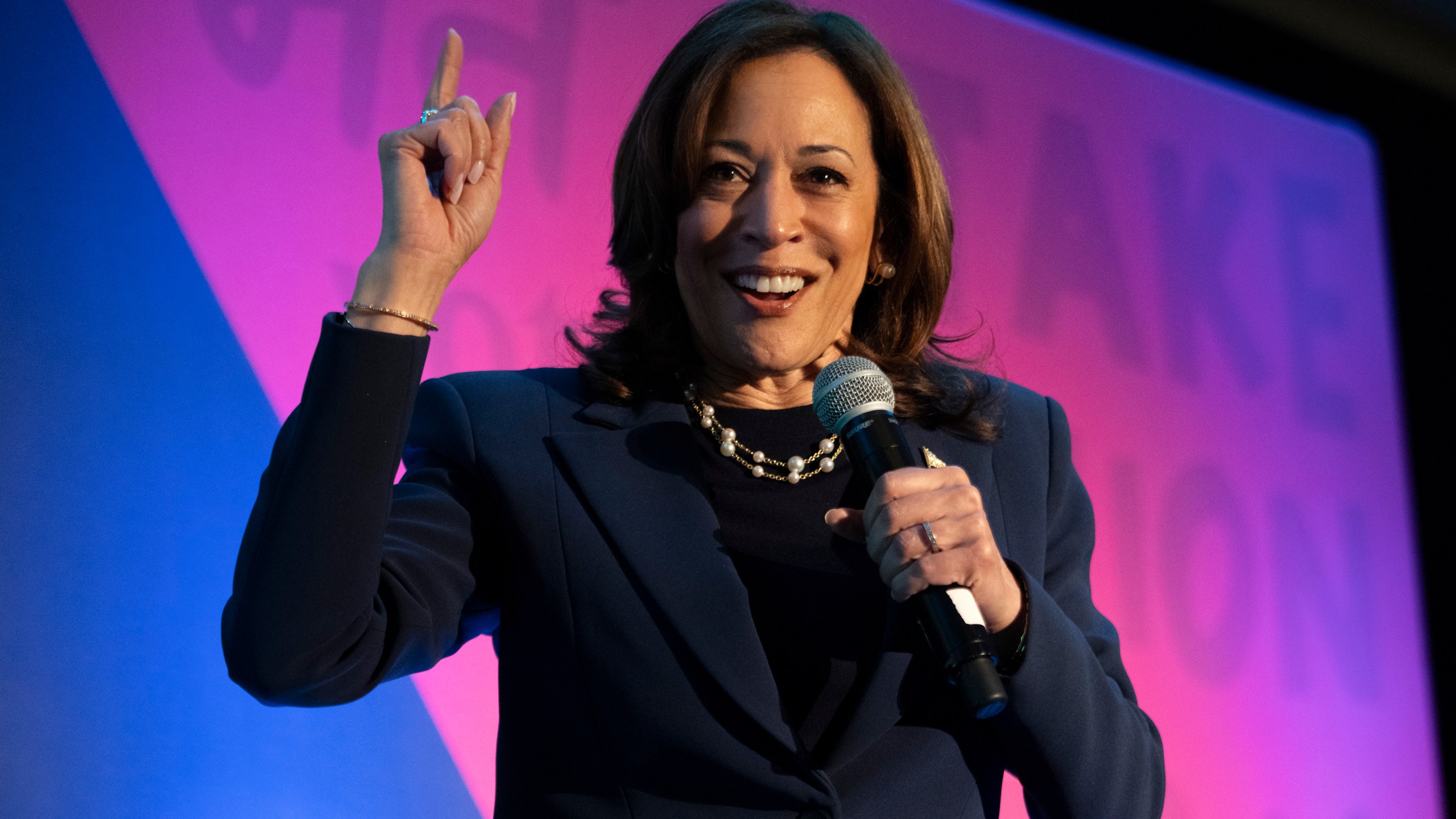 FILE - Vice President Kamala Harris speaks to the Indian American Impact Project's Annual Summit, May 15, 2024, in Washington. The Biden campaign says Vice President Kamala Harris has accepted an invitation from CBS News to debate former President Donald Trump’s vice presidential pick this summer. Trump is expected to pick a running mate shortly before the Republican National Convention begins in Milwaukee on July 15. (AP Photo/Jacquelyn Martin, File)