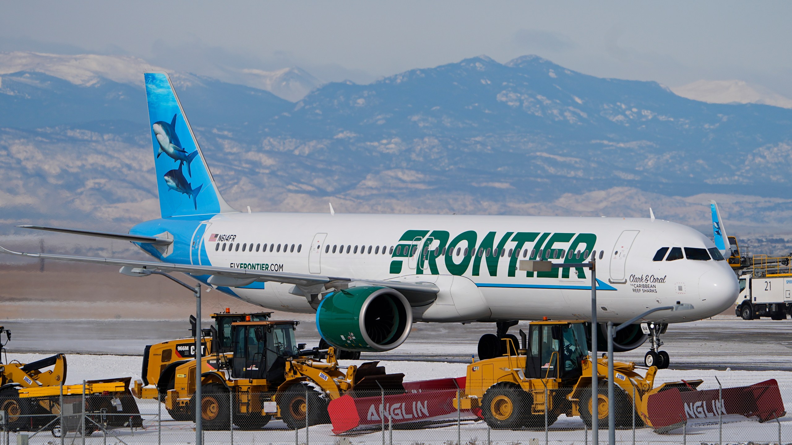 FILE 0 A Frontier Airlines jetliner arrives at Denver International Airport, Tuesday, Jan. 16, 2024, in Denver. Frontier Airlines, which has struggled more than other U.S. carriers to recover from the pandemic, says it is eliminating change fees on some tickets and creating four fare classes to boost its appeal to more travelers. (AP Photo/David Zalubowski, File)