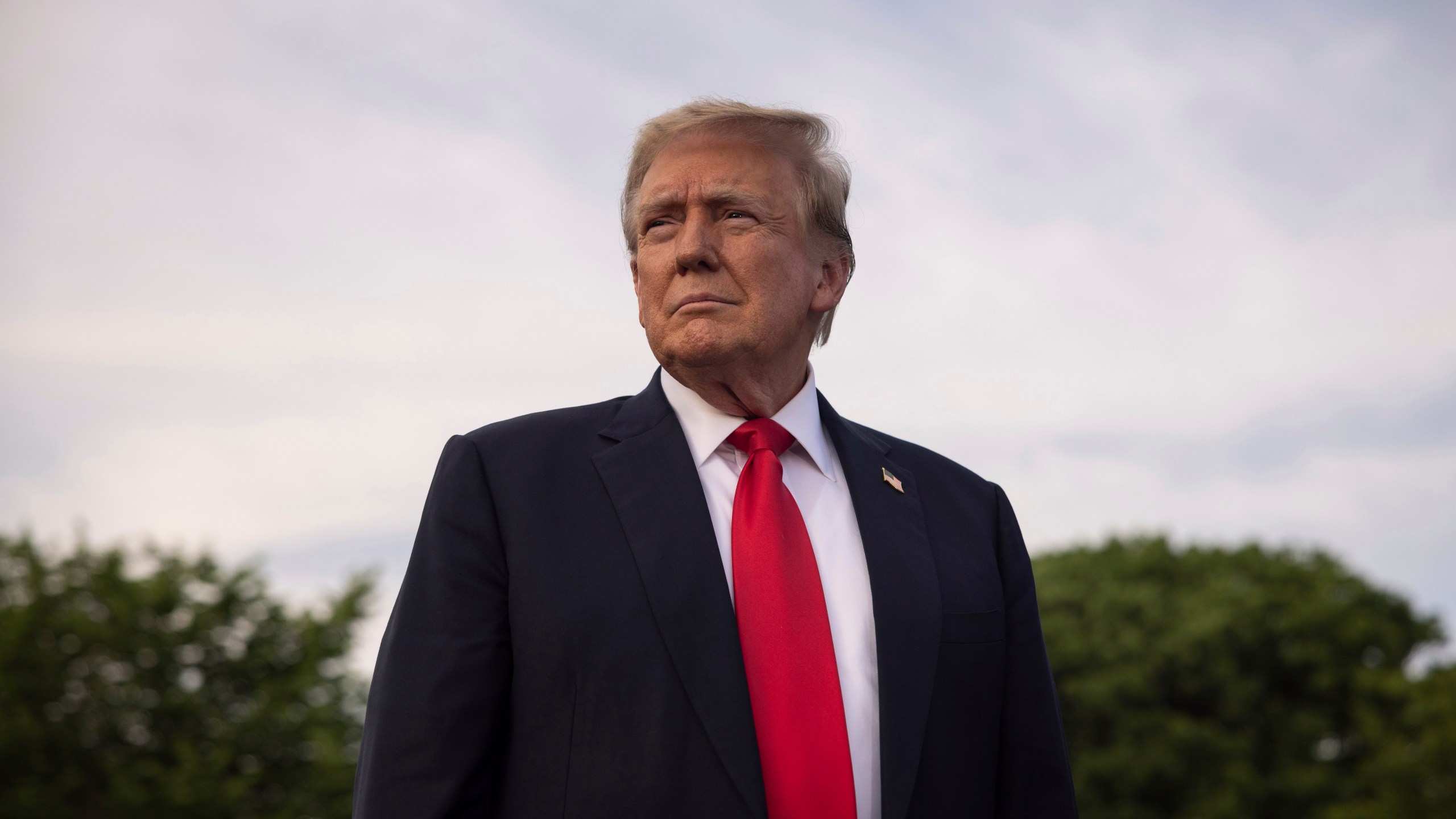 Republican presidential candidate former President Donald Trump arrives at a campaign rally in the south Bronx, Thursday, May. 23, 2024, in New York. (AP Photo/Yuki Iwamura)