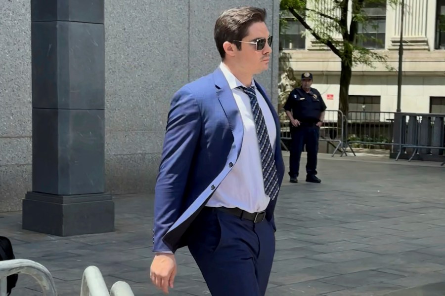 Ryan Salame, 30, who was a high-ranking executive at FTX for most of the exchange's existence, leaves Federal Court, in New York, Tuesday, May 28, 2024. Salami, the co-CEO of FTX Digital Markets, pleaded guilty to illegally making unlawful U.S. campaign contributions and to operating a unlicensed money transmitting business last year, was sentenced to 7.5-years in prison, plus 3 years of supervised release. (AP Photo/Lawrence Neumeister)