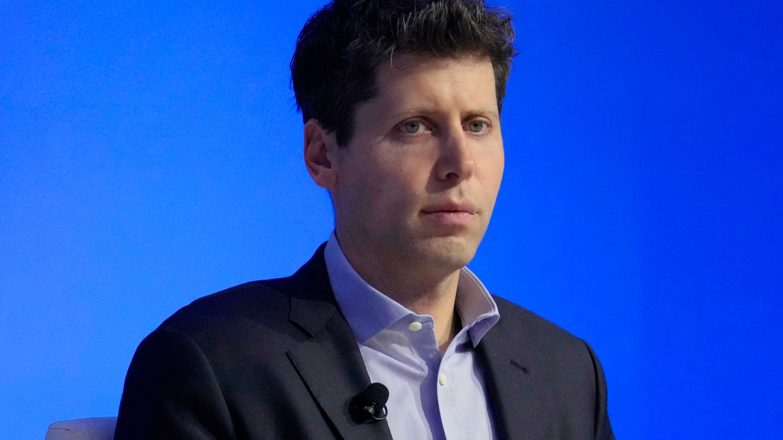 FILE — OpenAI CEO Sam Altman participates in a discussion during the Asia-Pacific Economic Cooperation CEO Summit, Nov. 16, 2023, in San Francisco. The Giving Pledge announced Tuesday, May 28, 2024 that Altman has joined its list of wealthy philanthropists committed to donating over half their fortunes. (AP Photo/Eric Risberg, File)