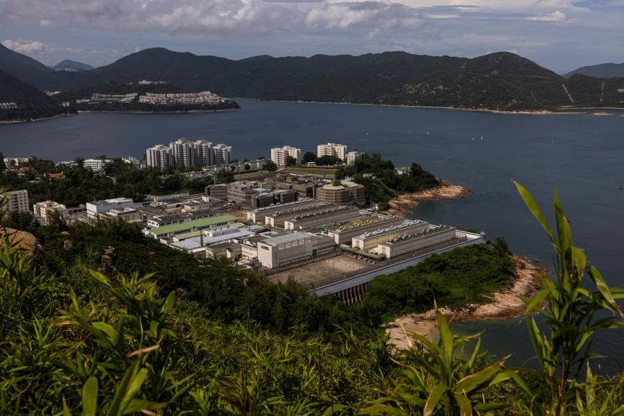 FILE - A general view of the Stanley Prison, where activist Ventus Lau is detained in Hong Kong, Friday, Aug. 4, 2023. For decades, Hong Kong's activists have been fighting for democracy. But a national security law imposed by Beijing in 2020 has dramatically changed their lives. In the city's biggest national security case, 47 democracy advocates were charged in 2021 over their roles in an unofficial primary election. (AP Photo/Louise Delmotte, File)