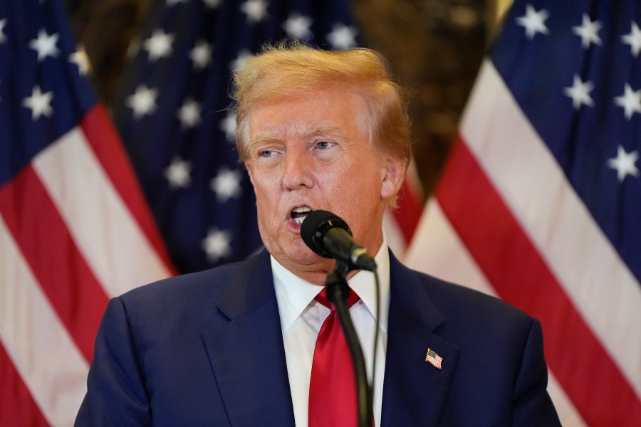 Former President Donald Trump speaks during a news conference at Trump Tower, Friday, May 31, 2024, in New York. A day after a New York jury found Donald Trump guilty of 34 felony charges, the presumptive Republican presidential nominee addressed the conviction and likely attempt to cast his campaign in a new light. (AP Photo/Julia Nikhinson)