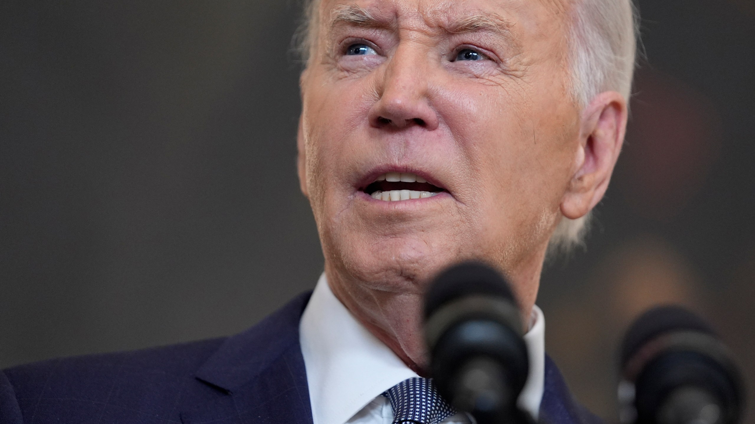 President Joe Biden delivers remarks on the verdict in former President Donald Trump's hush money trial and on the Middle East, from the State Dining Room of the White House, Friday, May 31, 2024, in Washington. (AP Photo/Evan Vucci)