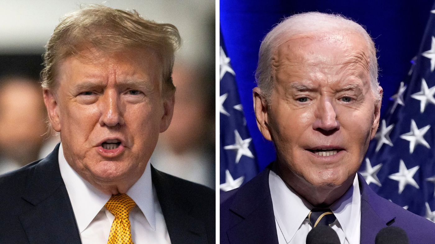 Undated pictures of Donald Trump and Joe Biden side by side.