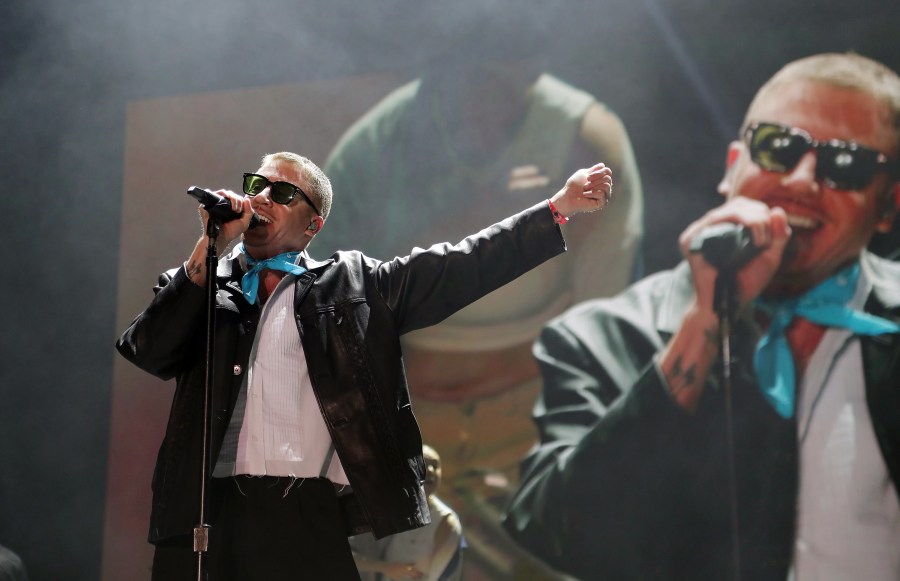 2024 Innings Festival TEMPE, ARIZONA - FEBRUARY 24: Macklemore performs during The Innings Festival at Tempe Beach Park on February 24, 2024 in Tempe, Arizona. (Photo by John Medina/Getty Images)