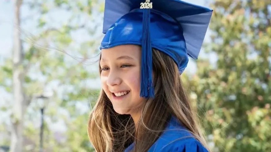 Athena Elling, 11, has become the youngest person to earn an associate degree from Irvine Valley College in southern California.