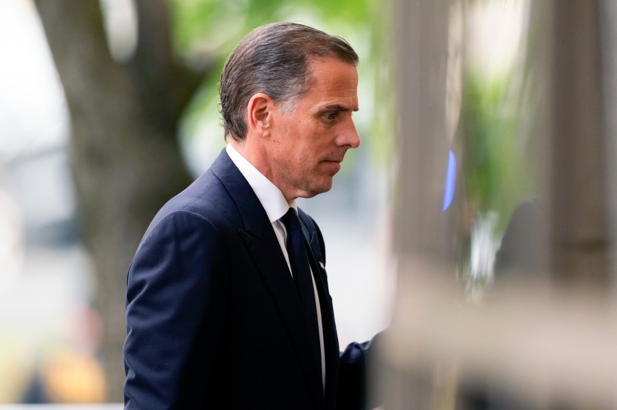 Hunter Biden arrives at federal court, Wednesday, June 5, 2024, in Wilmington, Del. (AP Photo/Matt Slocum)