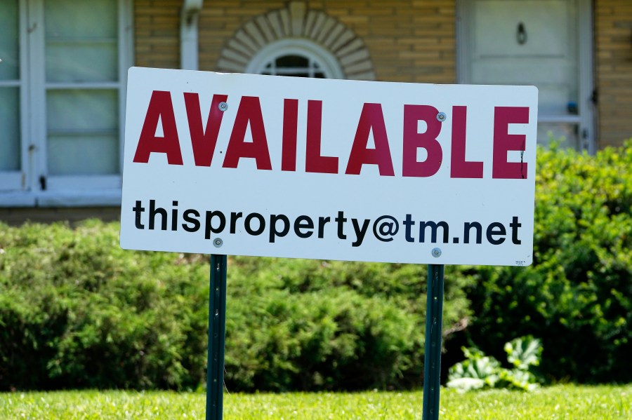 A sign noting the availability of a home is displayed in Rolling Meadows, Ill., Monday, June 10, 2024. On Thursday, June 13, 2024, Freddie Mac reports on this week’s average U.S. mortgage rates. (AP Photo/Nam Y. Huh)