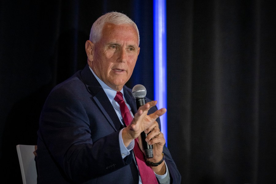 Former Vice President Mike Pence Mike Pence speaks at a luncheon.