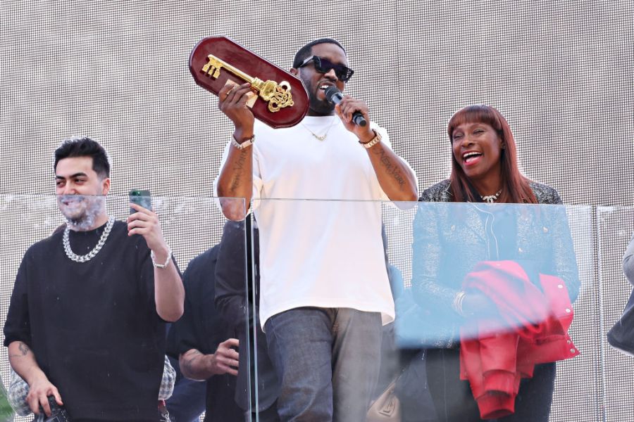 Sean "Diddy" Combs speaks to crowd after being presented with key to New York City Sept. 15, 2023