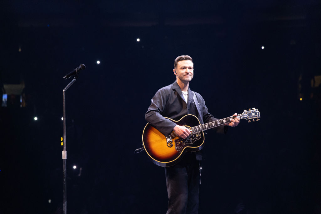 Justin Timberlake performs on stage during his The Forget Tomorrow World Tour at Rogers Arena on April 29, 2024. Credit: Getty Images