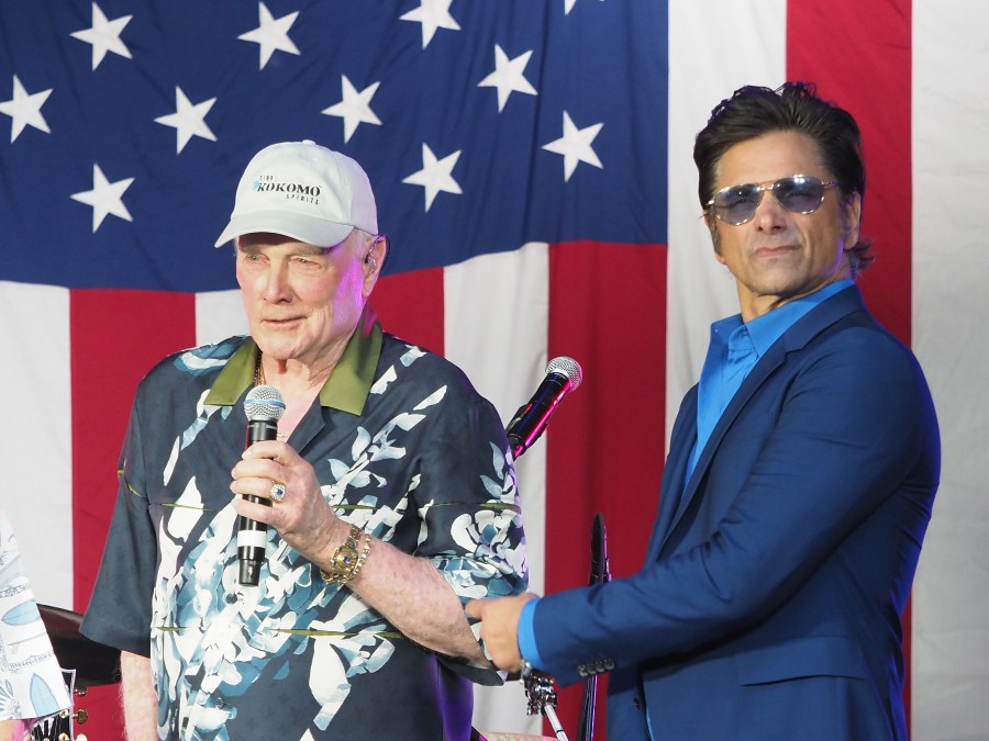 Mike Love and John Stamos performs with the Beach Boys on May 31, 2024.